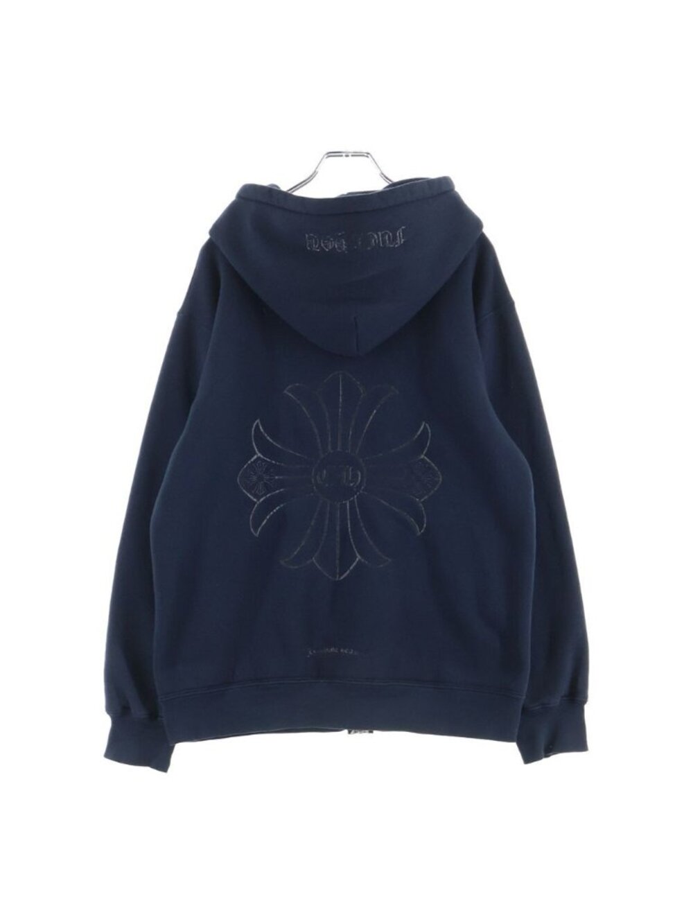 Chrome Hearts Vintage CH Plus Lining Thermal Zip Up Hoodie Black